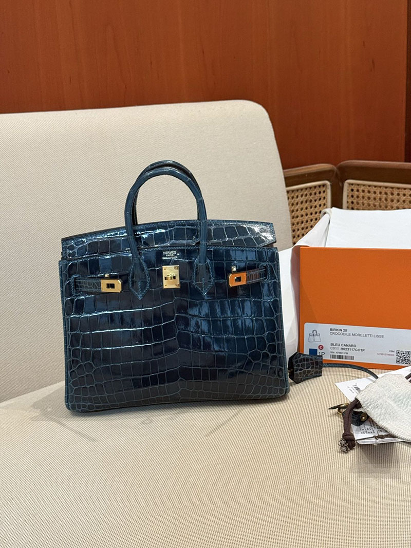 エルメスコピー HERMES バーキン25 ヴェール クロコダイル ニロティカスマット ゴールド金具 2524037 バーキン クロコ 新品 - 画像 (16)