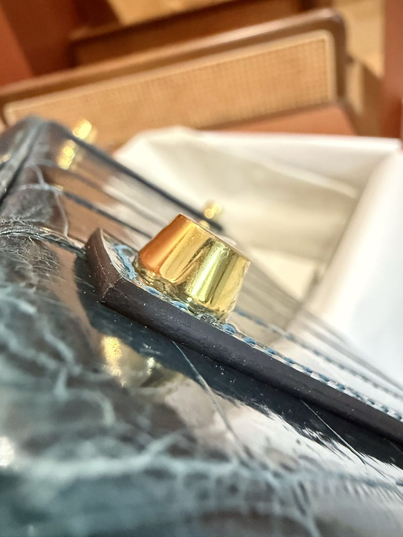 エルメスコピー HERMES バーキン25 ヴェール クロコダイル ニロティカスマット ゴールド金具 2524037 バーキン クロコ 新品 - 画像 (15)