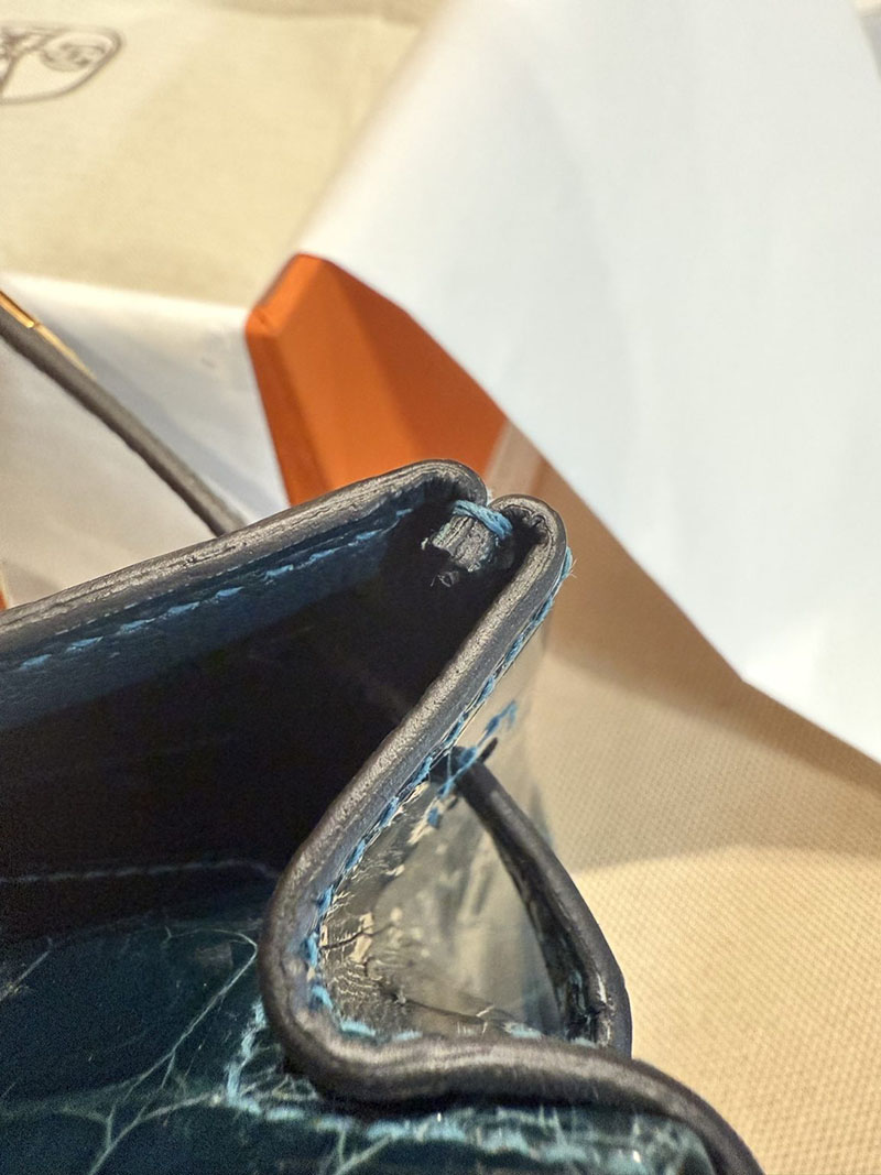 エルメスコピー HERMES バーキン25 ヴェール クロコダイル ニロティカスマット ゴールド金具 2524037 バーキン クロコ 新品 - 画像 (13)