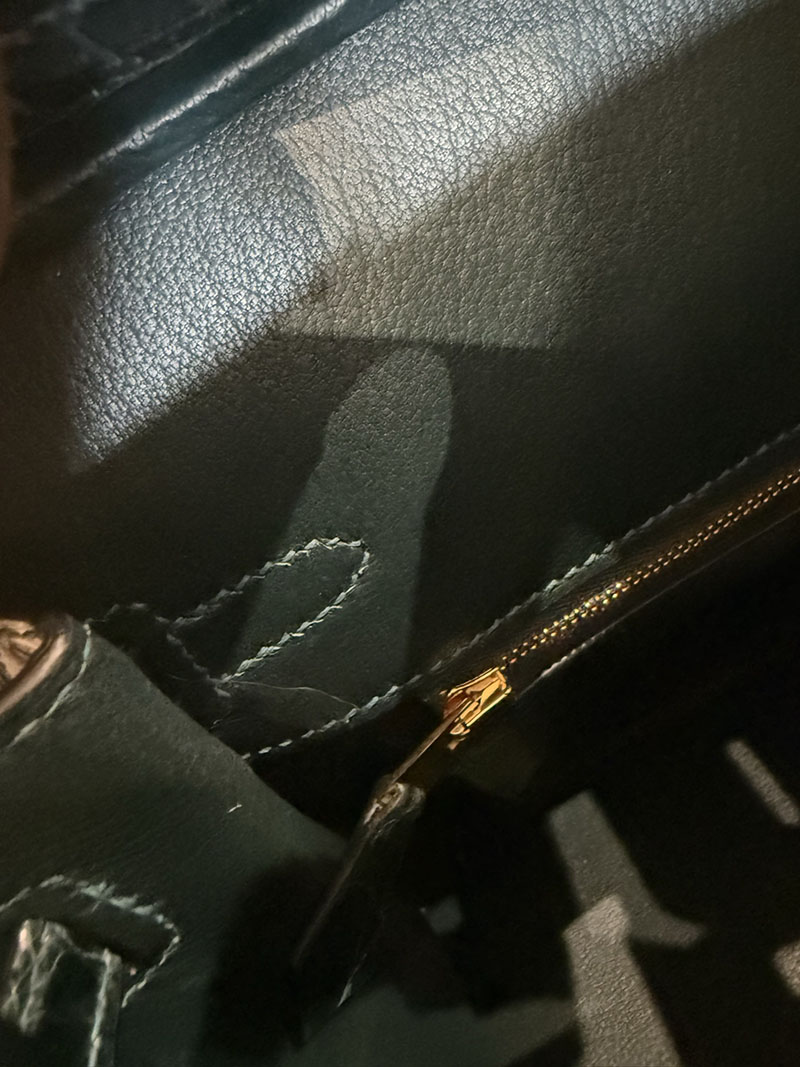 エルメスコピー HERMES バーキン25 ヴェール クロコダイル ニロティカスマット ゴールド金具 2524037 バーキン クロコ 新品 - 画像 (28)