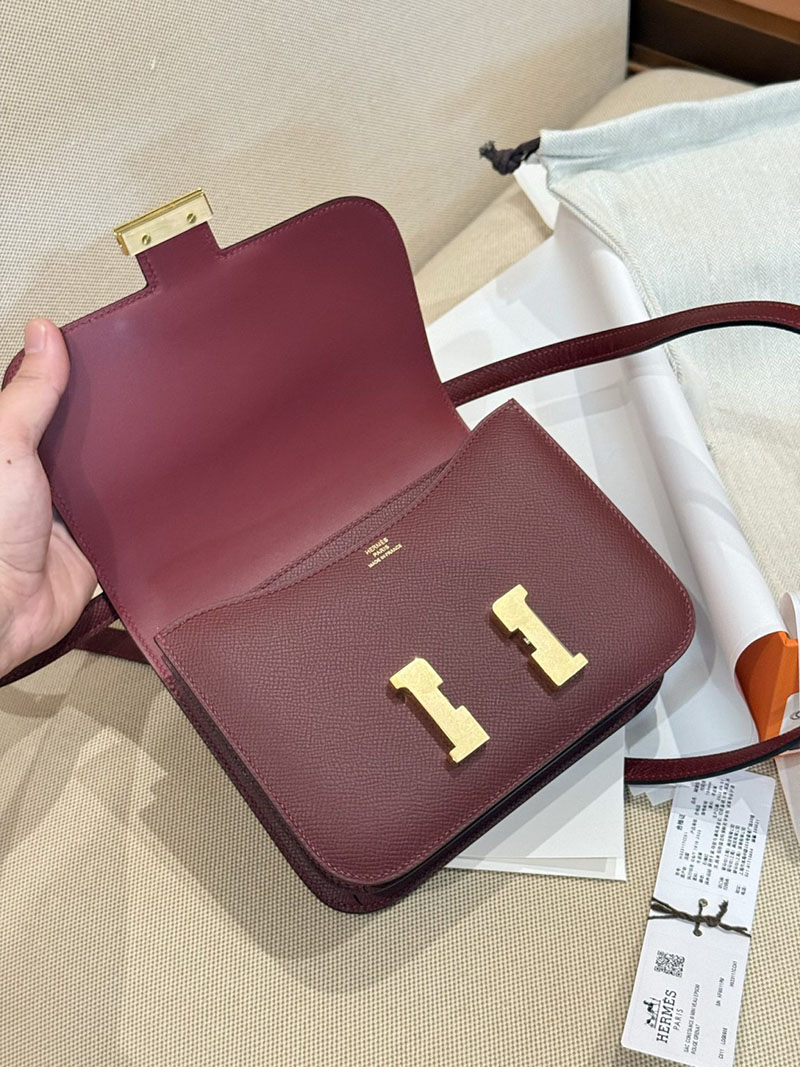 エルメスコピー コンスタンスミニ 定価 HERMES コンスタンス3 ミニ ルージュグレナ ヴォーエプソン ゴールド金具 2524063 - 画像 (11)