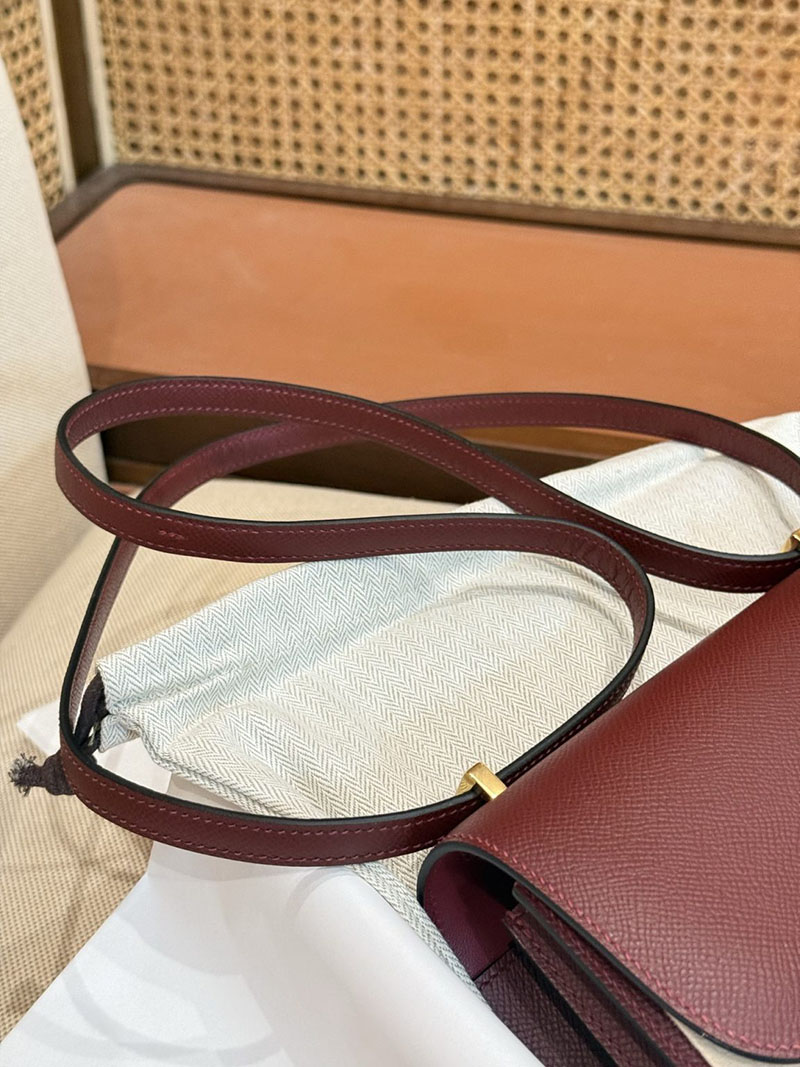 エルメスコピー コンスタンスミニ 定価 HERMES コンスタンス3 ミニ ルージュグレナ ヴォーエプソン ゴールド金具 2524063 - 画像 (10)