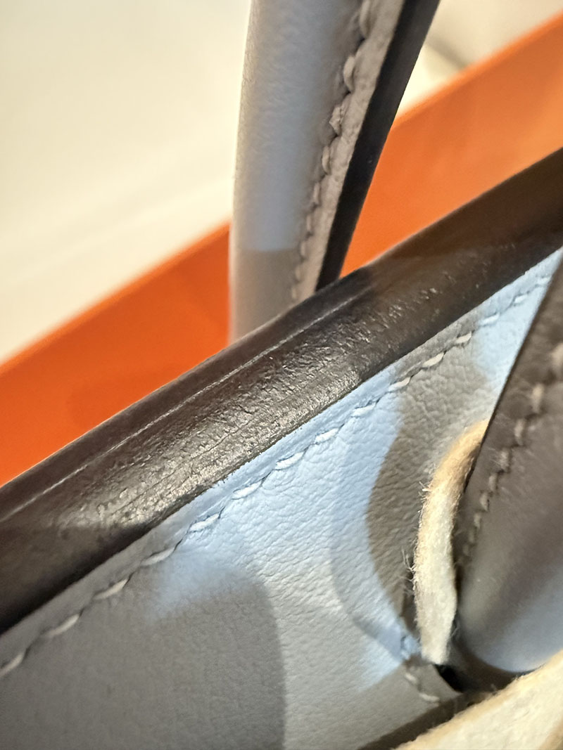 エルメスコピー バーキン25 定価 HERMES バーキン25 カーゴ グリパンタン スイフト/トワルアッシュ シルバー金具 2524091 - 画像 (12)