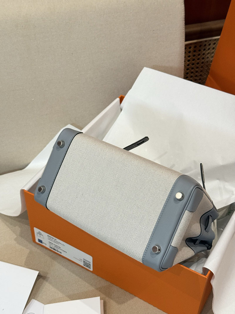 エルメスコピー バーキン25 定価 HERMES バーキン25 カーゴ グリパンタン スイフト/トワルアッシュ シルバー金具 2524091 - 画像 (9)