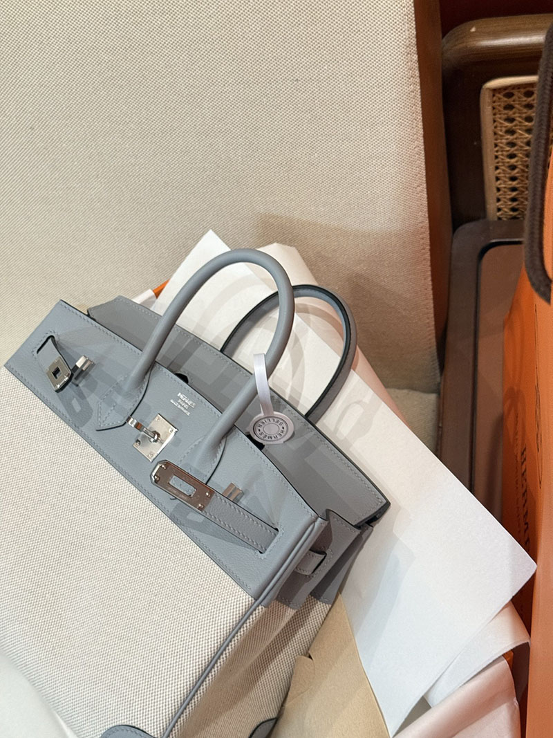 エルメスコピー バーキン25 定価 HERMES バーキン25 カーゴ グリパンタン スイフト/トワルアッシュ シルバー金具 2524091 - 画像 (8)