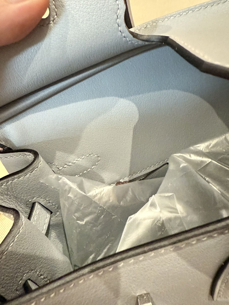 エルメスコピー バーキン25 定価 HERMES バーキン25 カーゴ グリパンタン スイフト/トワルアッシュ シルバー金具 2524091 - 画像 (7)