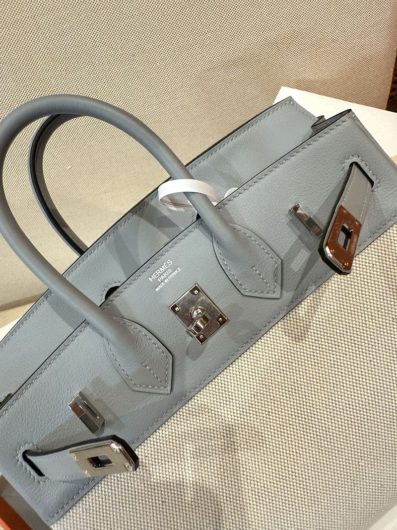 エルメスコピー バーキン25 定価 HERMES バーキン25 カーゴ グリパンタン スイフト/トワルアッシュ シルバー金具 2524091 - 画像 (15)