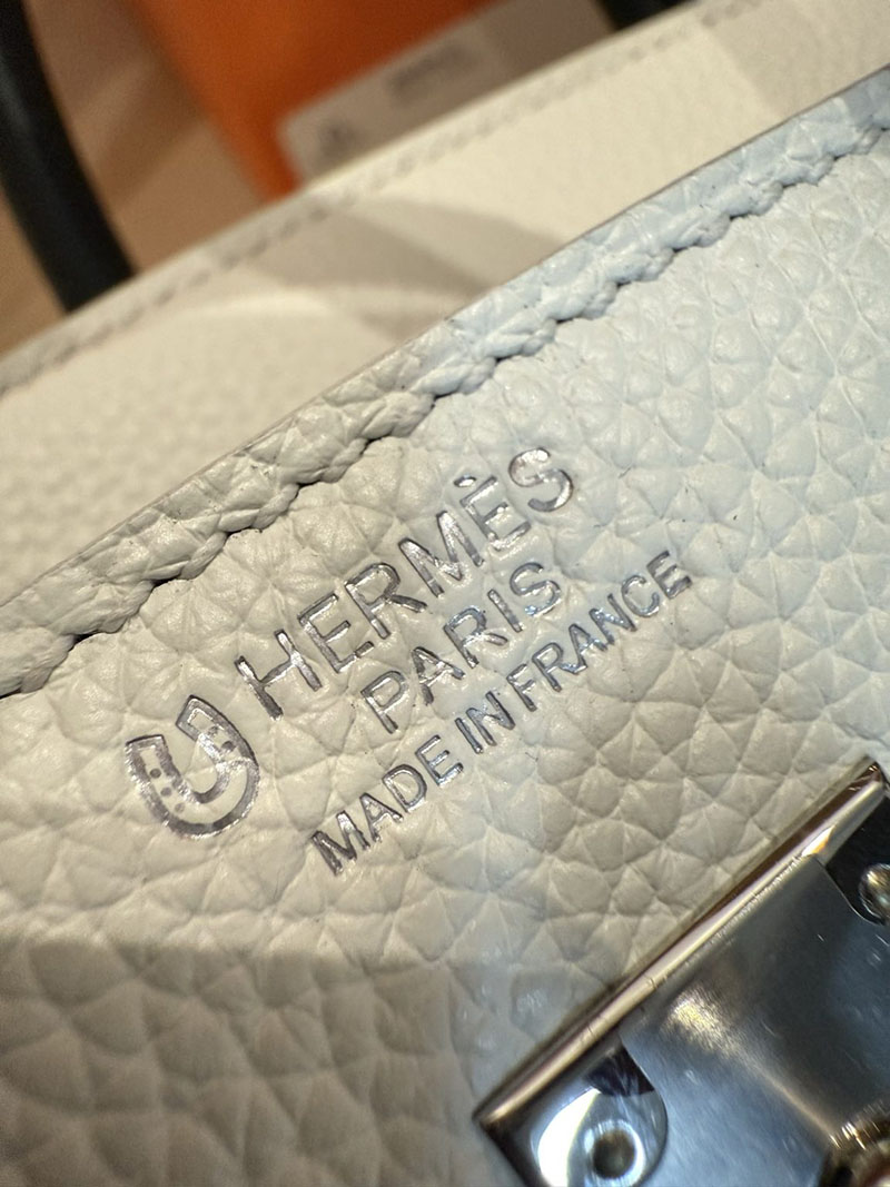 エルメスコピー バーキン25 定価 HERMES バーキン25 パーソナル クレ/黒 ブラック トゴ シルバー金具 2524092 - 画像 (6)