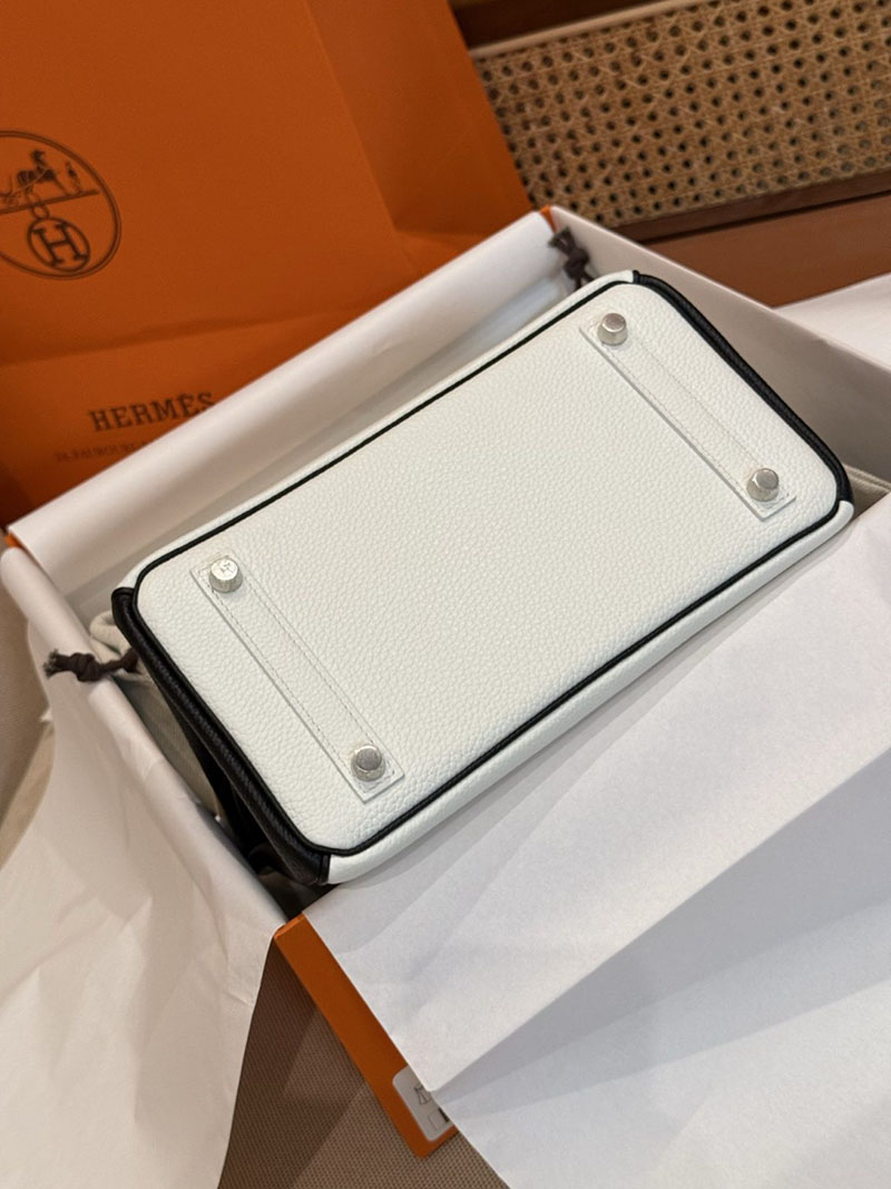 エルメスコピー バーキン25 定価 HERMES バーキン25 パーソナル クレ/黒 ブラック トゴ シルバー金具 2524092 - 画像 (3)