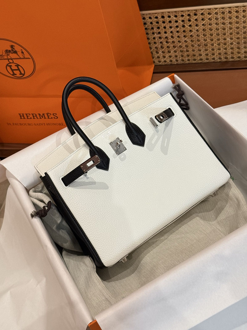エルメスコピー バーキン25 定価 HERMES バーキン25 パーソナル クレ/黒 ブラック トゴ シルバー金具 2524092 - 画像 (14)