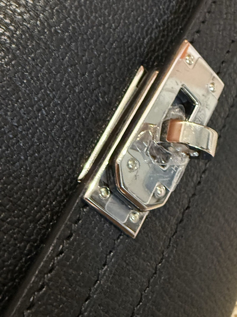 エルメスコピー HERMES 長財布 ケリーウォレット ロング トゥーゴー 黒 ブラック シェブルミゾル シルバー金具 2524095 - 画像 (11)