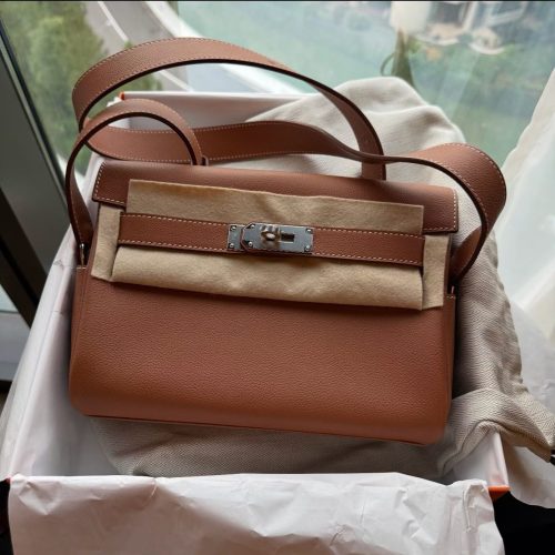 エルメスコピー メンズバッグ HERMES ケリーメッセンジャー ゴールド エバーカラー シルバー金具 2524075 photo review