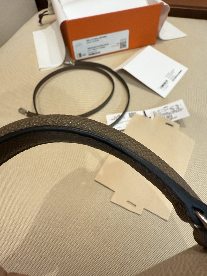 エルメスコピー ミニケリー 定価 HERMES ケリーミニ2 パーソナル トレンチ/クレ ヴォーエプソン シルバー金具 2524117 - 画像 (12)