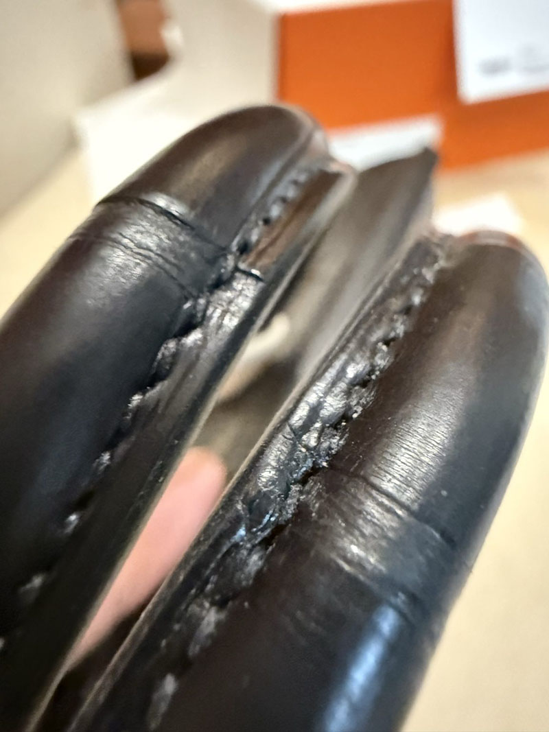 エルメスコピー バーキン25 黒 新品 HERMES バーキン25 黒 ブラック クロコダイル アリゲーターマット シルバー金具 2524126 - 画像 (4)