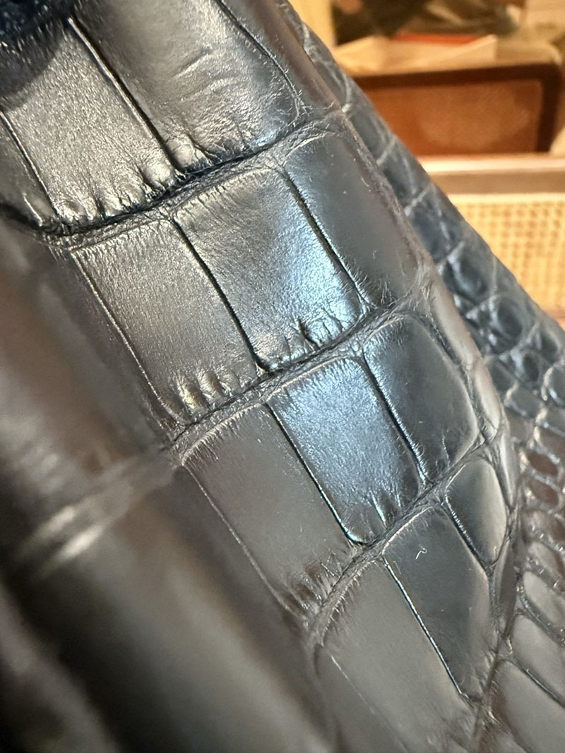 エルメスコピー バーキン25 黒 新品 HERMES バーキン25 黒 ブラック クロコダイル アリゲーターマット シルバー金具 2524126 - 画像 (23)