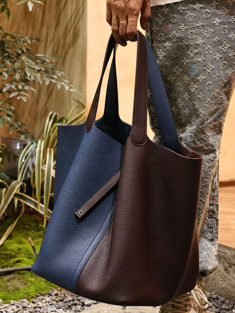 エルメス ピコタン TGM メンズ HERMES ピコタンロック 31 TGM エベンヌ/ディープブルー トリヨンクレマンス シルバー金具 2524143 - 画像 (4)