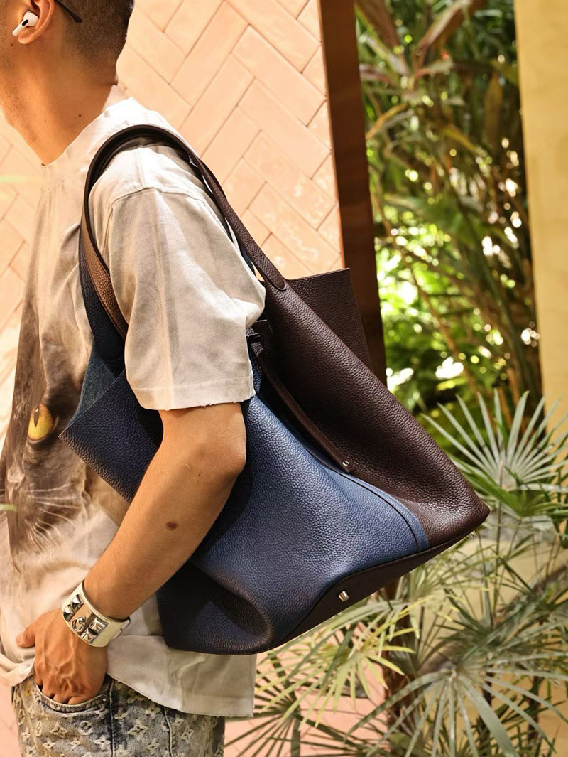 エルメス ピコタン TGM メンズ HERMES ピコタンロック 31 TGM エベンヌ/ディープブルー トリヨンクレマンス シルバー金具 2524143 - 画像 (2)