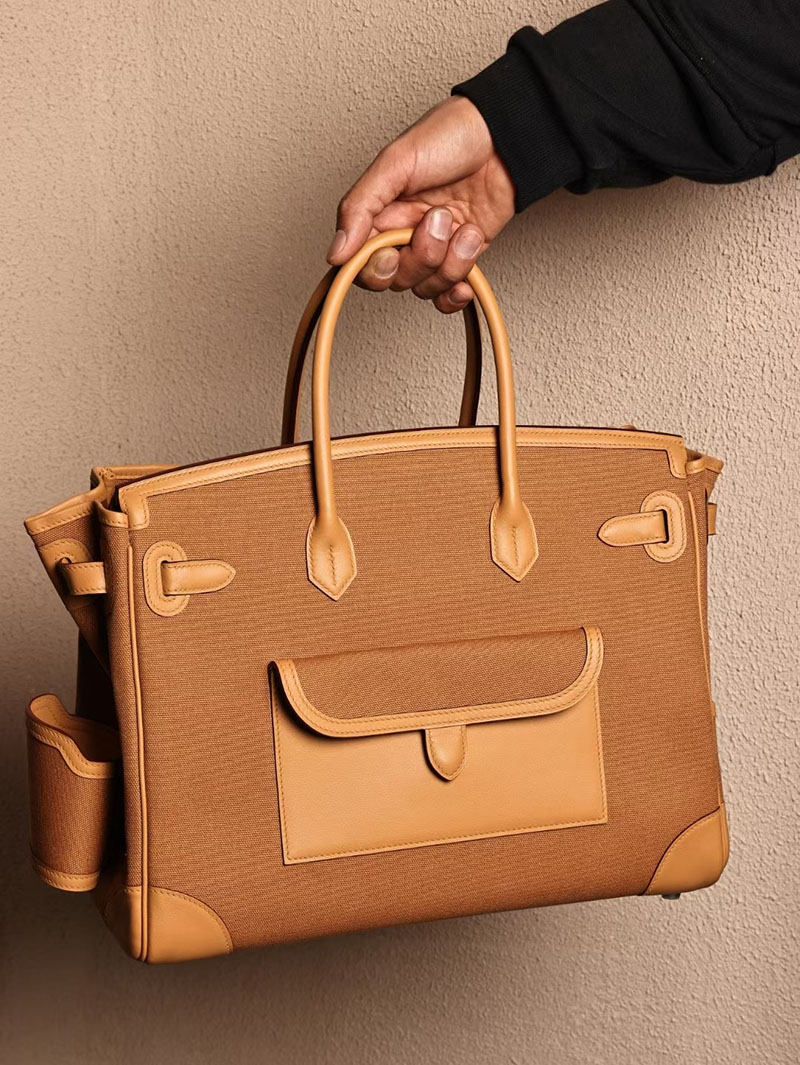 エルメスコピー バーキン35 定価 HERMES バーキン35 カーゴ セサミ キャンバス/スイフト シルバー金具 2524165 - 画像 (7)