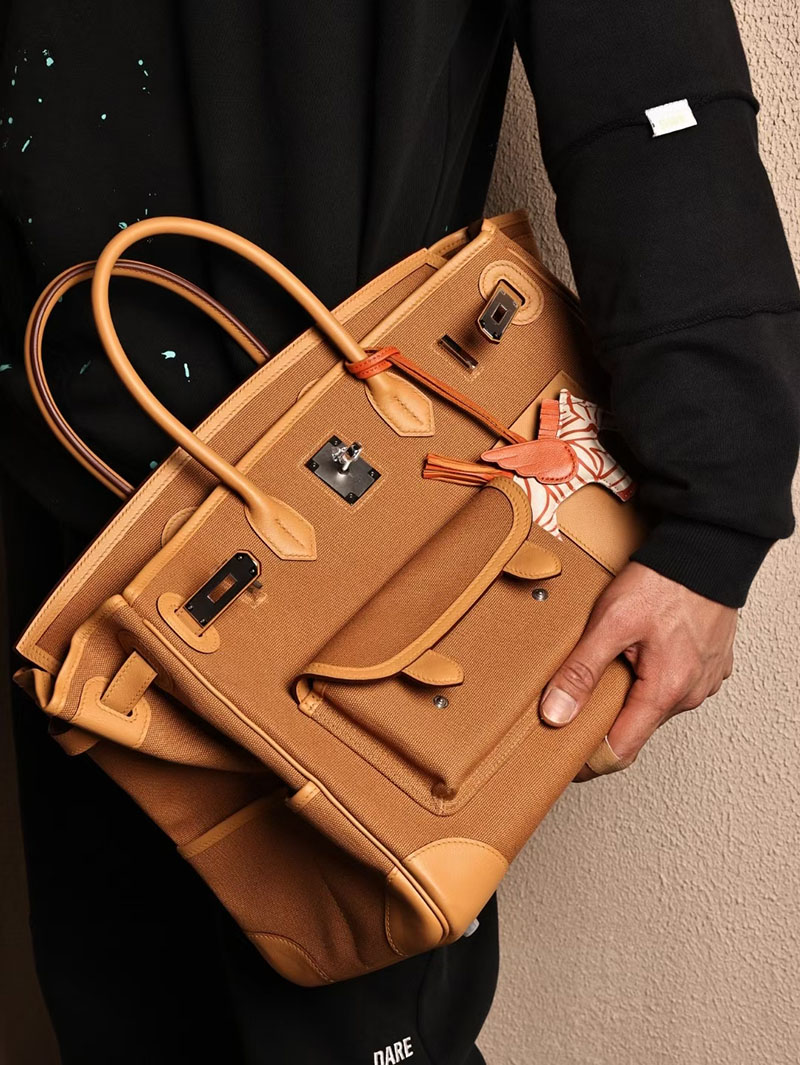 エルメスコピー バーキン35 定価 HERMES バーキン35 カーゴ セサミ キャンバス/スイフト シルバー金具 2524165 - 画像 (5)