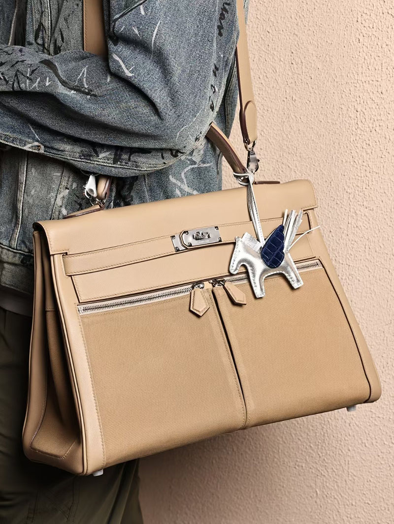 エルメスコピー メンズバッグ HERMES ケリーラキ40cm 内縫い トレンチ スイフト シルバー金具 2524167 - 画像 (5)