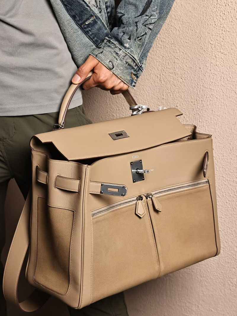 エルメスコピー メンズバッグ HERMES ケリーラキ40cm 内縫い トレンチ スイフト シルバー金具 2524167 - 画像 (4)