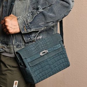 メンズ HERMES ケリーメッセンジャー