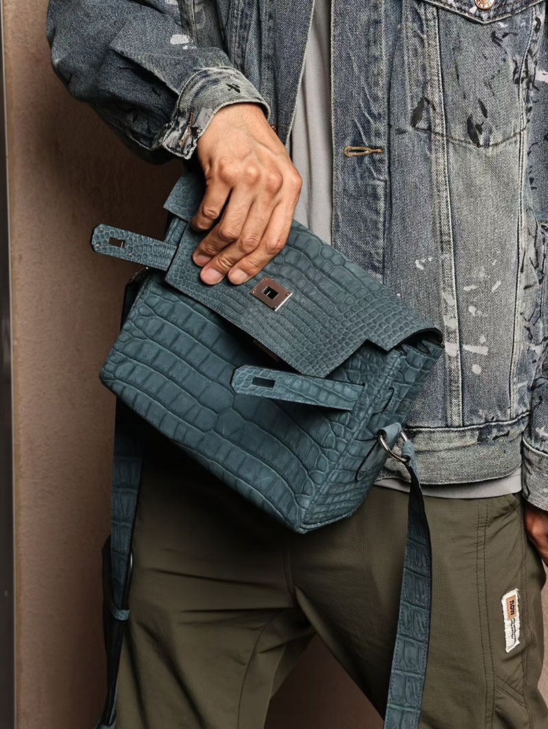 エルメスコピー メンズ HERMES ケリーメッセンジャー ヴェールボスフォール クロコダイル ポロサスマット シルバー金具 2524169 - 画像 (7)