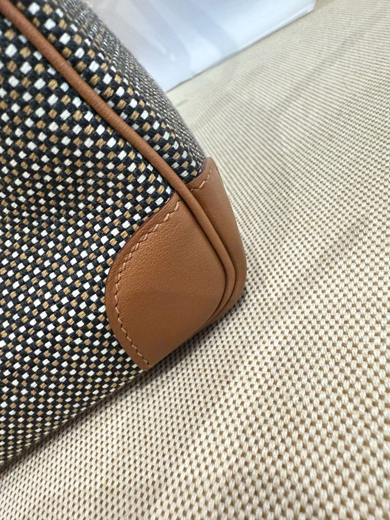 エルメスコピー バーキン25 ゴールド HERMES バーキン25 ゴールド スイフト/トワルアッシュ シルバー金具 2524171 - 画像 (2)