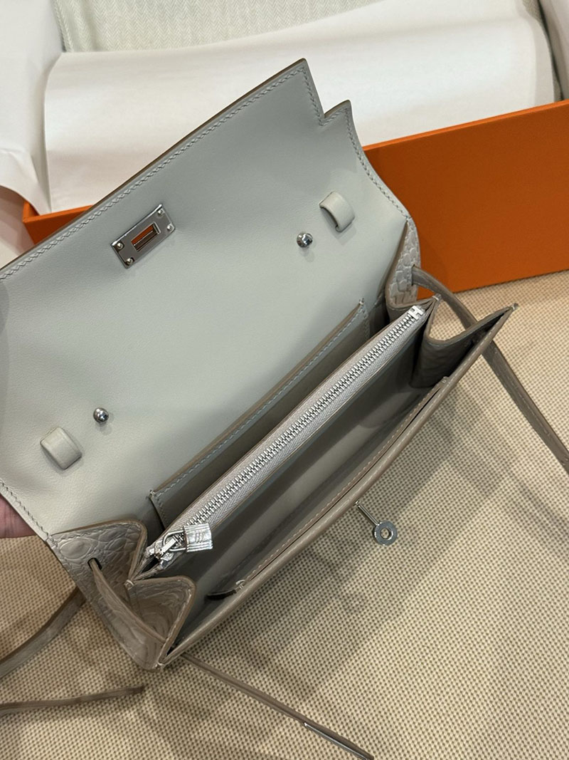 エルメスコピー HERMES コンスタンスロング トゥーゴー ベトン クロコダイル アリゲーターマット シルバー金具 2524179 - 画像 (7)