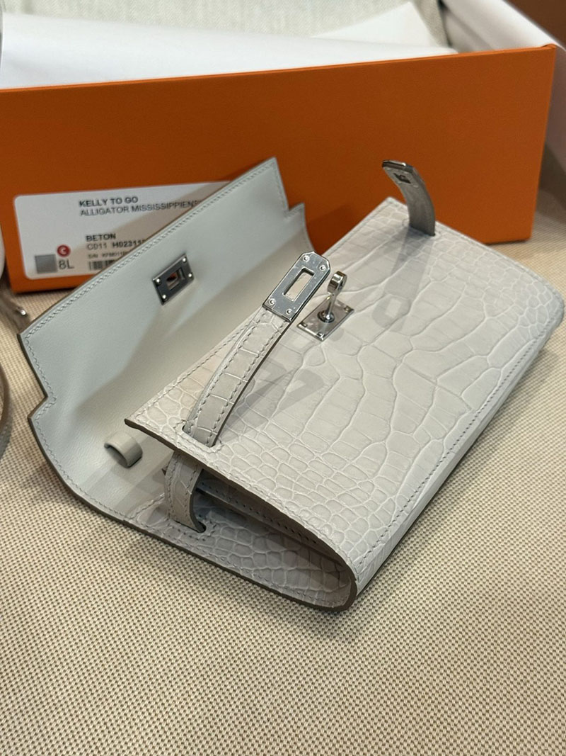 エルメスコピー HERMES コンスタンスロング トゥーゴー ベトン クロコダイル アリゲーターマット シルバー金具 2524179 - 画像 (6)