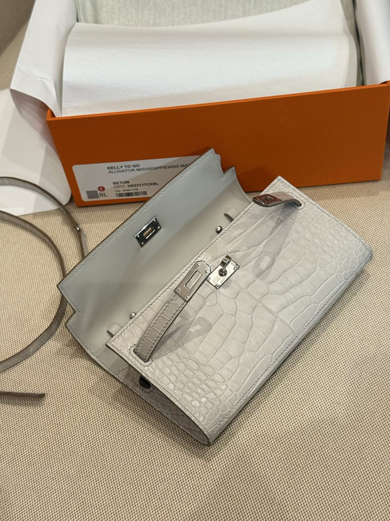 エルメスコピー HERMES コンスタンスロング トゥーゴー ベトン クロコダイル アリゲーターマット シルバー金具 2524179 - 画像 (12)