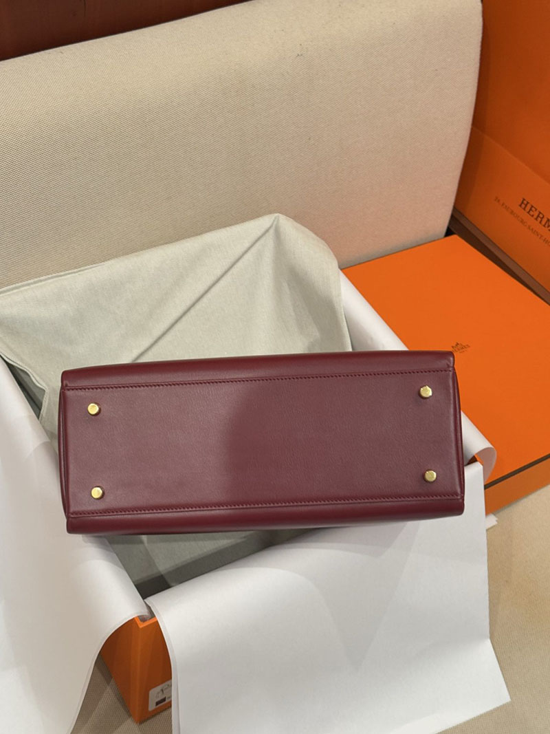 エルメスコピー ケリー32 定価 HERMES ケリー32/内縫 ルージュアッシュ スイフト ゴールド金具 2524180 - 画像 (5)