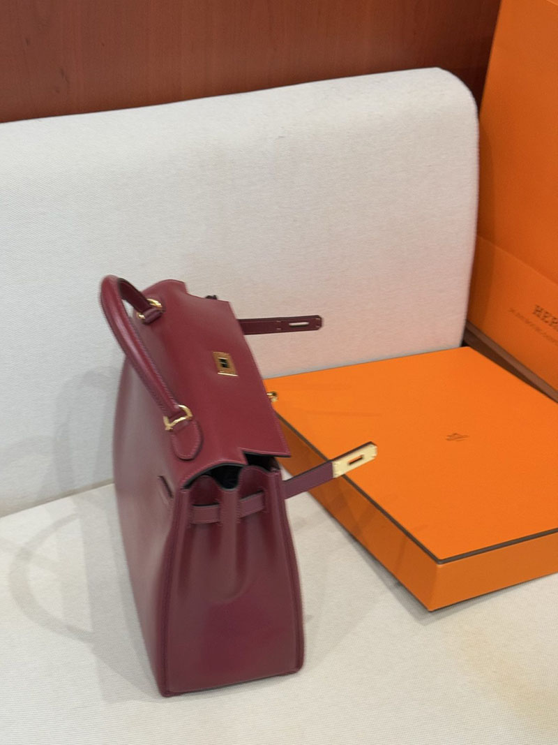 エルメスコピー ケリー32 定価 HERMES ケリー32/内縫 ルージュアッシュ スイフト ゴールド金具 2524180 - 画像 (2)