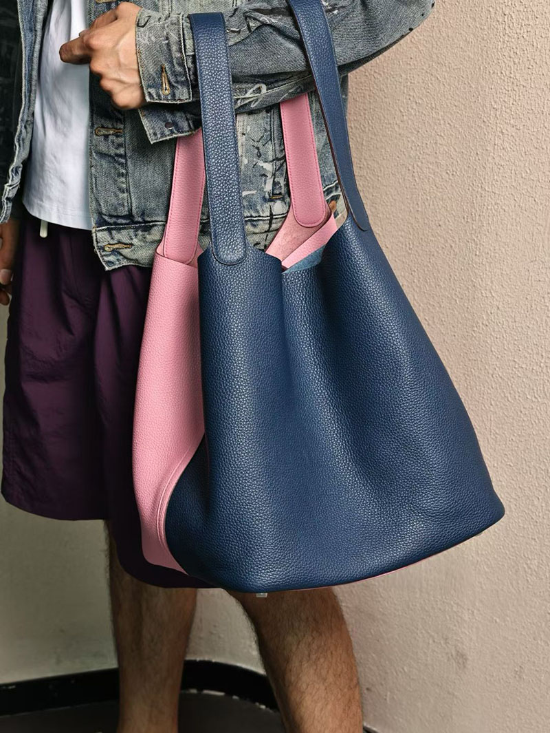 エルメス ピコタン TGM メンズ HERMES ピコタンロック 31 TGM ブルーサフィール/ローズサクラ トリヨンクレマンス シルバー金具 2524193 - 画像 (6)