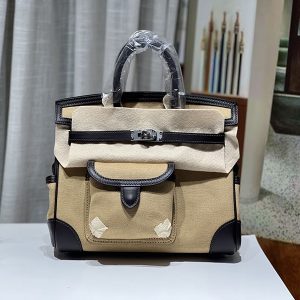 バーキンカーゴ25 黒 ブラック/ベージュ