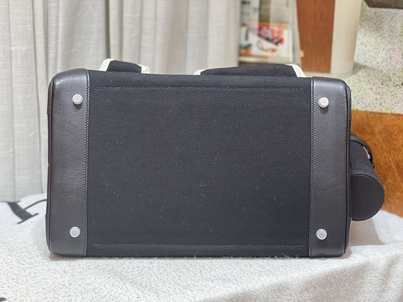 エルメスコピー オータクロア40 メンズ HERMES オータクロア 40cm カーゴ 黒 ブラック トワルアッシュ×スイフト シルバー金具 2524215 - 画像 (4)