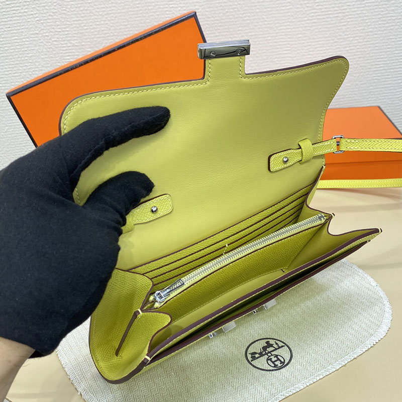 エルメス コンスタンス ロング 定価 HERMES コンスタンスロング トゥーゴー ジョーヌプッサン ヴォーエプソン シルバー金具 2524234 - 画像 (6)