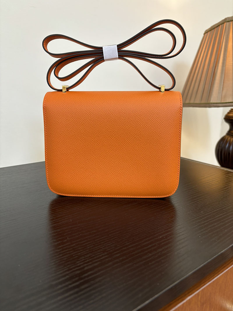 エルメス コンスタンス 超N品 HERMES コンスタンス3 ミニ オレンジ ヴォーエプソン ゴールド\シルバー金具 2524274 - 画像 (8)