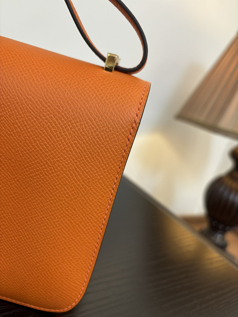 エルメス コンスタンス 超N品 HERMES コンスタンス3 ミニ オレンジ ヴォーエプソン ゴールド\シルバー金具 2524274 - 画像 (4)