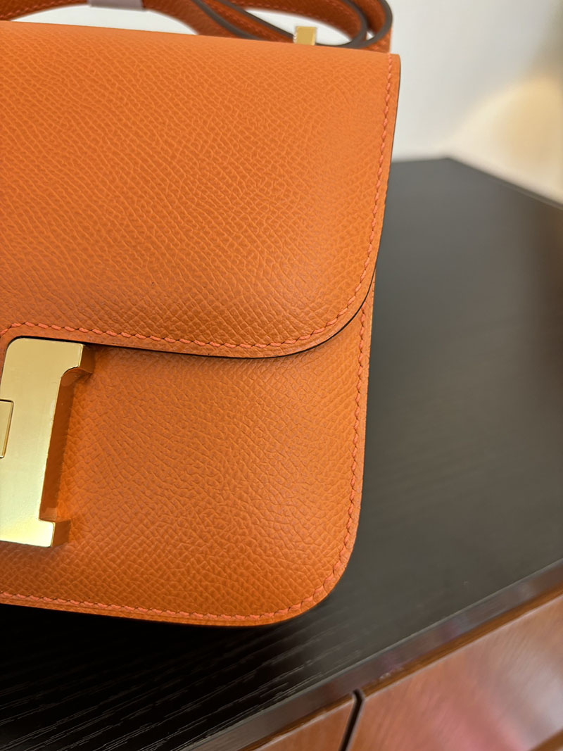 エルメス コンスタンス 超N品 HERMES コンスタンス3 ミニ オレンジ ヴォーエプソン ゴールド\シルバー金具 2524274 - 画像 (2)
