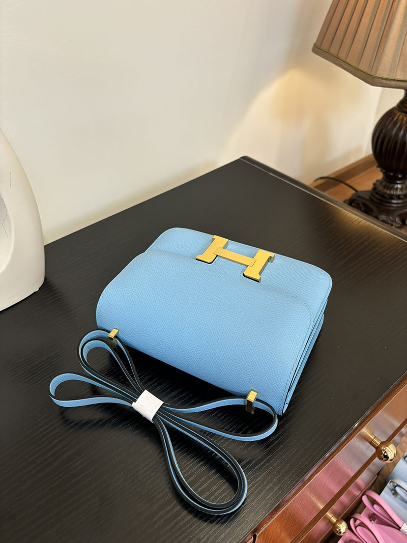 エルメス コンスタンス 超N品 HERMES コンスタンス3 ミニ ターコイズ ヴォーエプソン ゴールド\シルバー金具 2524275 - 画像 (6)