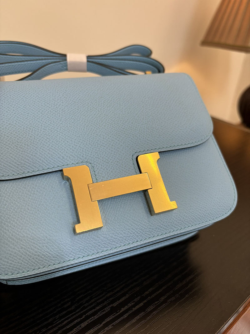 エルメス コンスタンス 超N品 HERMES コンスタンス3 ミニ ターコイズ ヴォーエプソン ゴールド\シルバー金具 2524275 - 画像 (2)