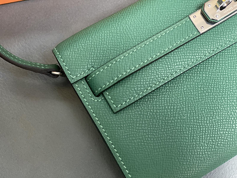 エルメス ケリーウォレット ロング 定価 HERMES ケリーウォレット ロング トゥーゴー ヴェールヴェルティゴ ヴォーエプソン シルバー金具 2524325 - 画像 (9)