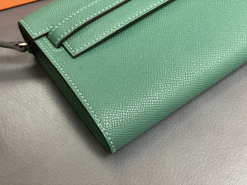 エルメス ケリーウォレット ロング 定価 HERMES ケリーウォレット ロング トゥーゴー ヴェールヴェルティゴ ヴォーエプソン シルバー金具 2524325 - 画像 (8)