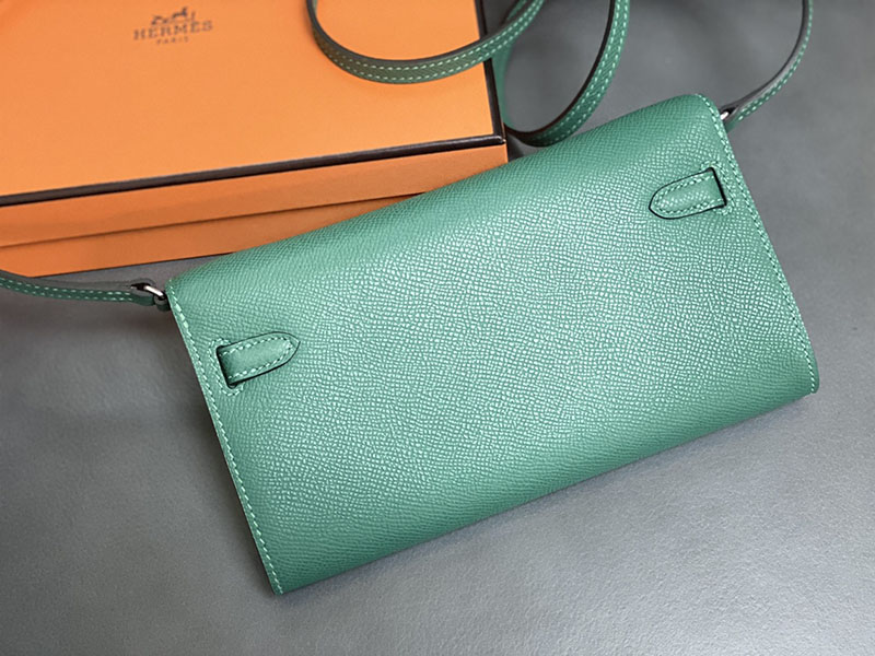 エルメス ケリーウォレット ロング 定価 HERMES ケリーウォレット ロング トゥーゴー ヴェールヴェルティゴ ヴォーエプソン シルバー金具 2524325 - 画像 (7)