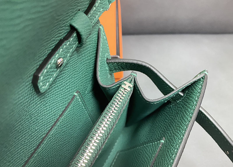 エルメス ケリーウォレット ロング 定価 HERMES ケリーウォレット ロング トゥーゴー ヴェールヴェルティゴ ヴォーエプソン シルバー金具 2524325 - 画像 (3)