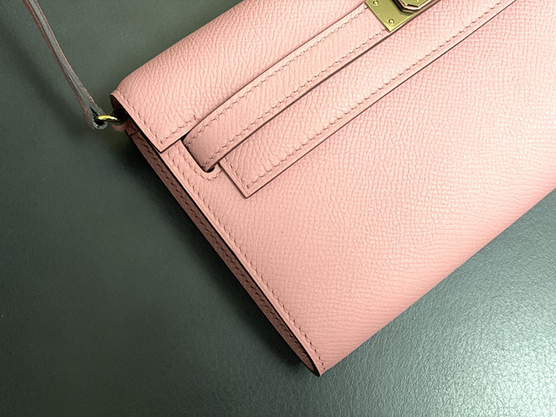 エルメス ケリーウォレット ロング 定価 HERMES ケリーウォレット ロング トゥーゴー ローズサクラ ヴォーエプソン ゴールド金具 2524328 - 画像 (9)