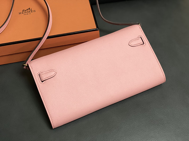 エルメス ケリーウォレット ロング 定価 HERMES ケリーウォレット ロング トゥーゴー ローズサクラ ヴォーエプソン ゴールド金具 2524328 - 画像 (7)