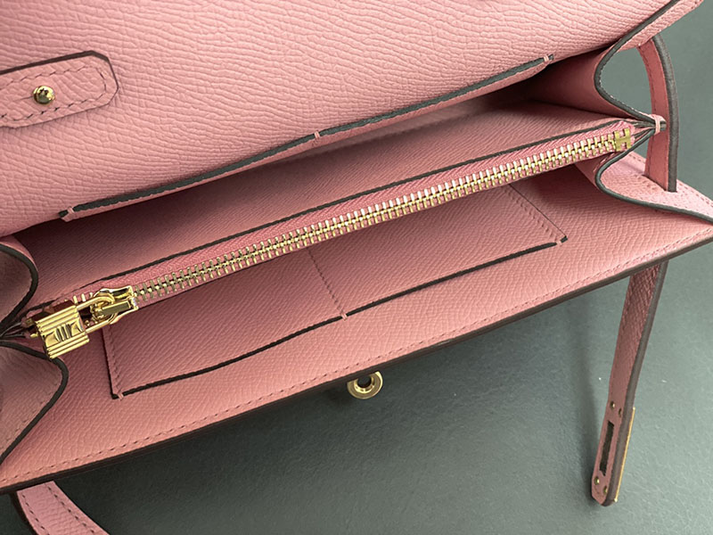 エルメス ケリーウォレット ロング 定価 HERMES ケリーウォレット ロング トゥーゴー ローズサクラ ヴォーエプソン ゴールド金具 2524328 - 画像 (6)