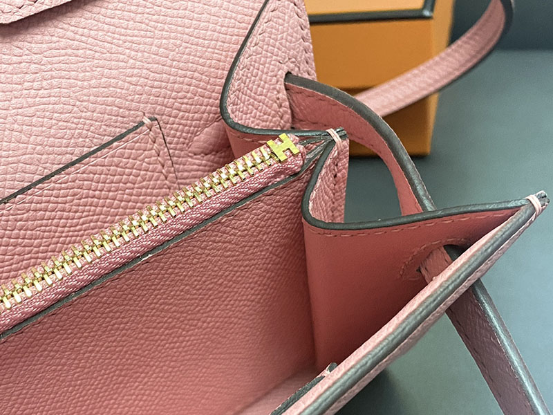 エルメス ケリーウォレット ロング 定価 HERMES ケリーウォレット ロング トゥーゴー ローズサクラ ヴォーエプソン ゴールド金具 2524328 - 画像 (3)